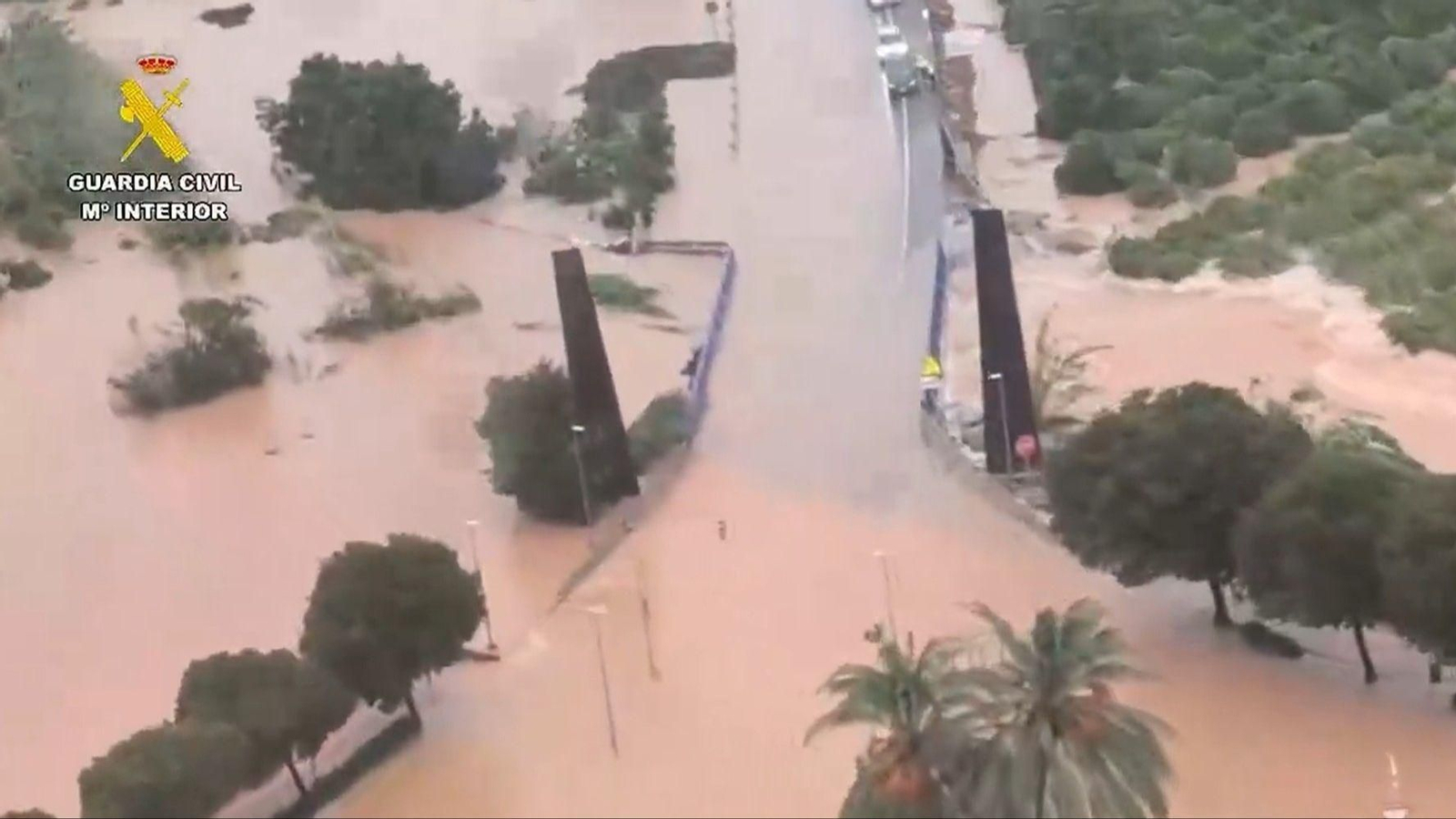 Inundaciones en la zona de Oliva, Valencia