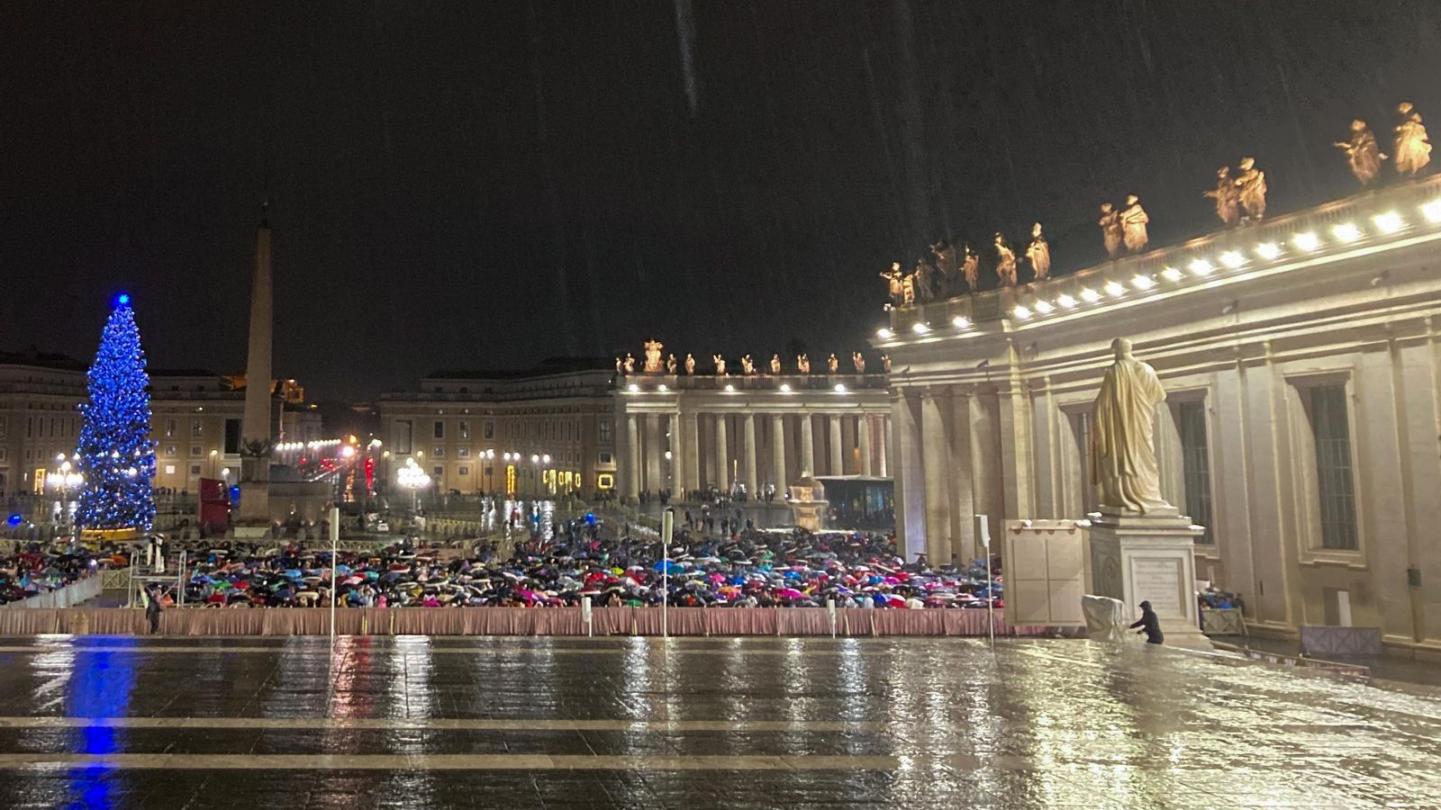 Asistentes a la misa del gallo