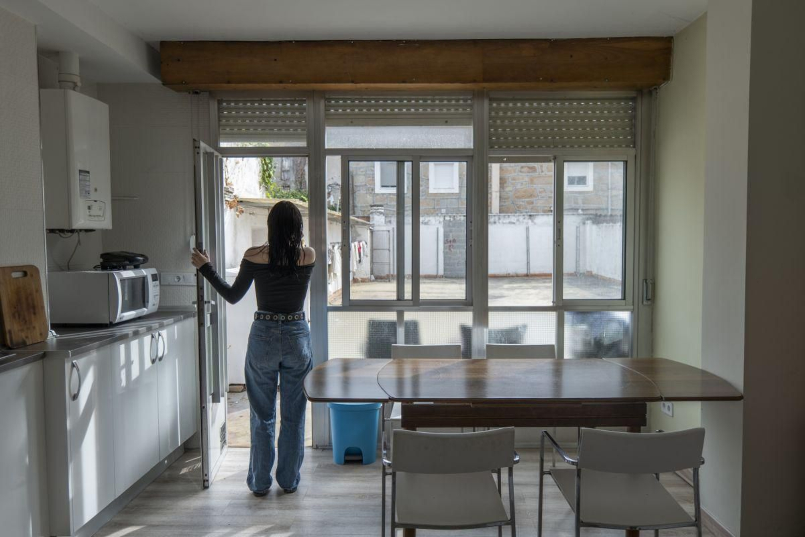 Una de las jóvenes que reside en el piso de “Bule Bule”