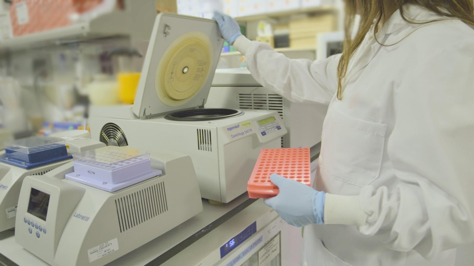 Foto de archivo de una investigación del cáncer de mama.