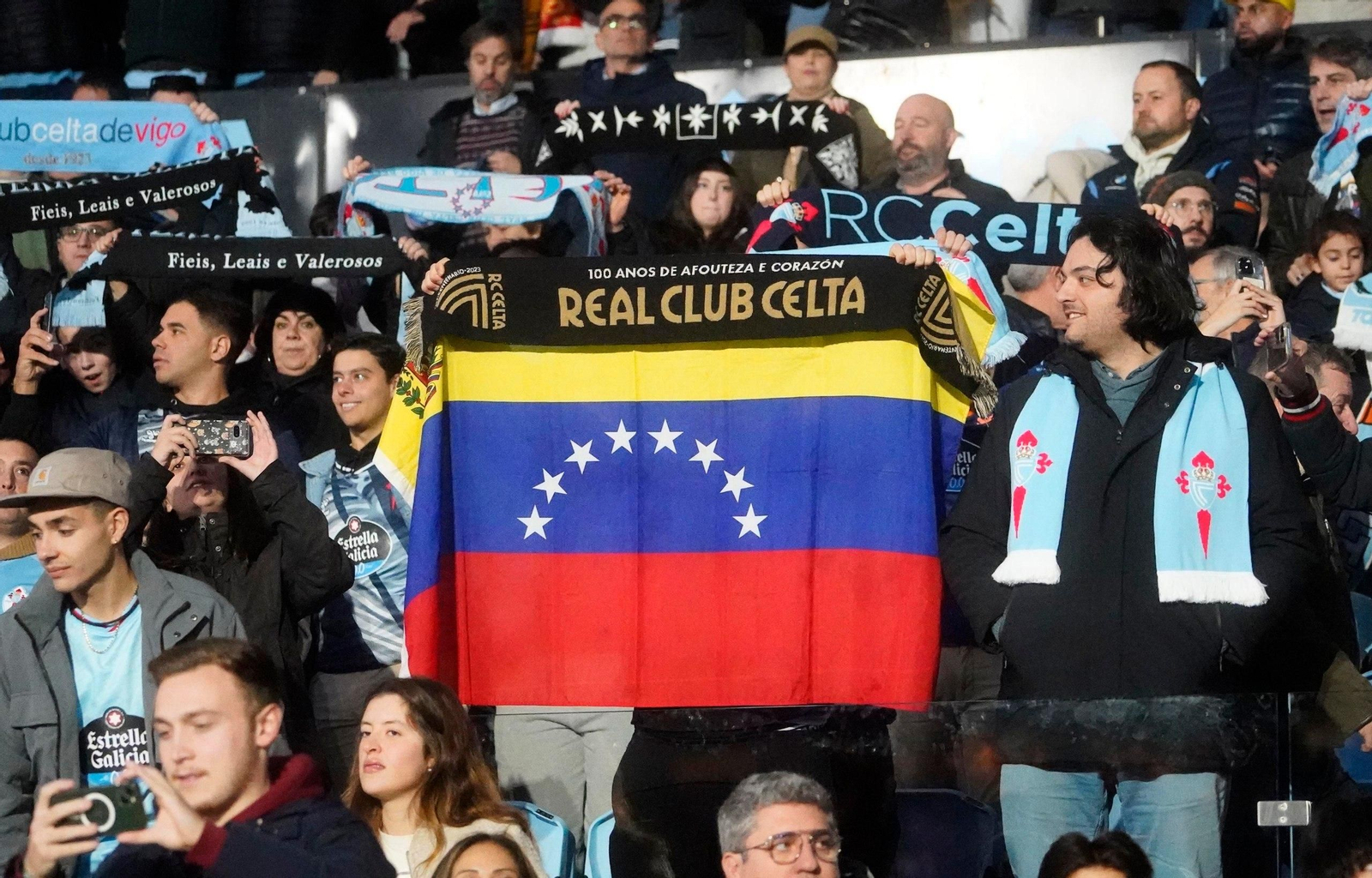 La presencia de venezolanos es cada vez mayor, con 9.000 registrados, incluso en Balaídos.