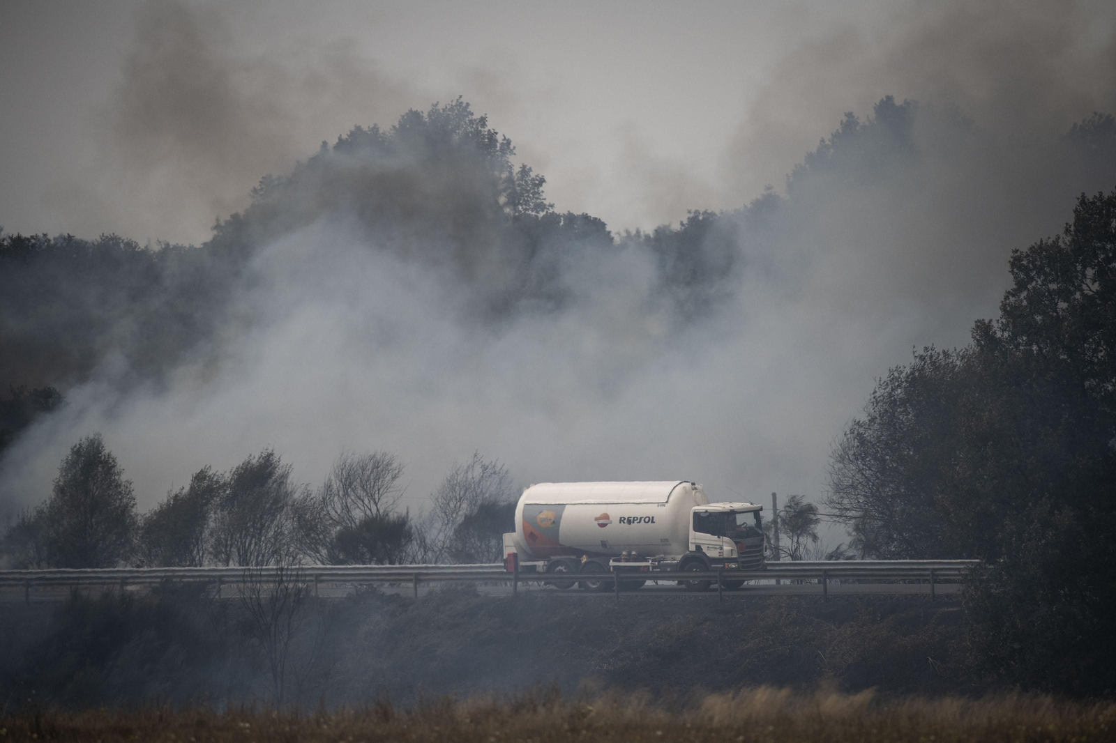 Incendio en el concello de Cualedro con varios focos en diferentes localidades como Carzoá, Cualedro ou San Martiño.