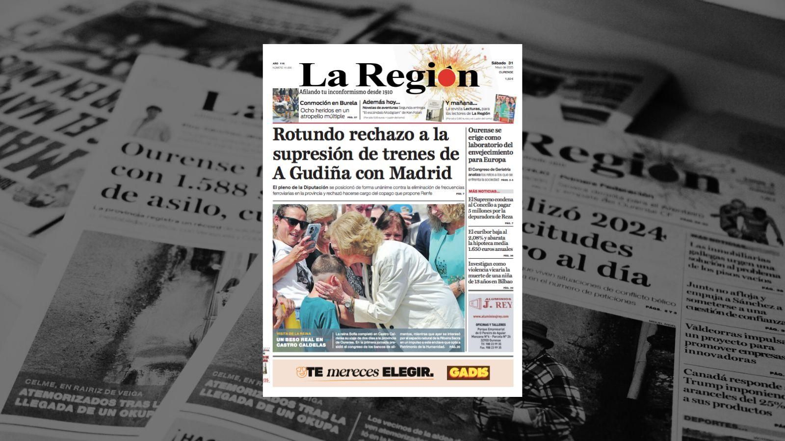 La portada del sábado.