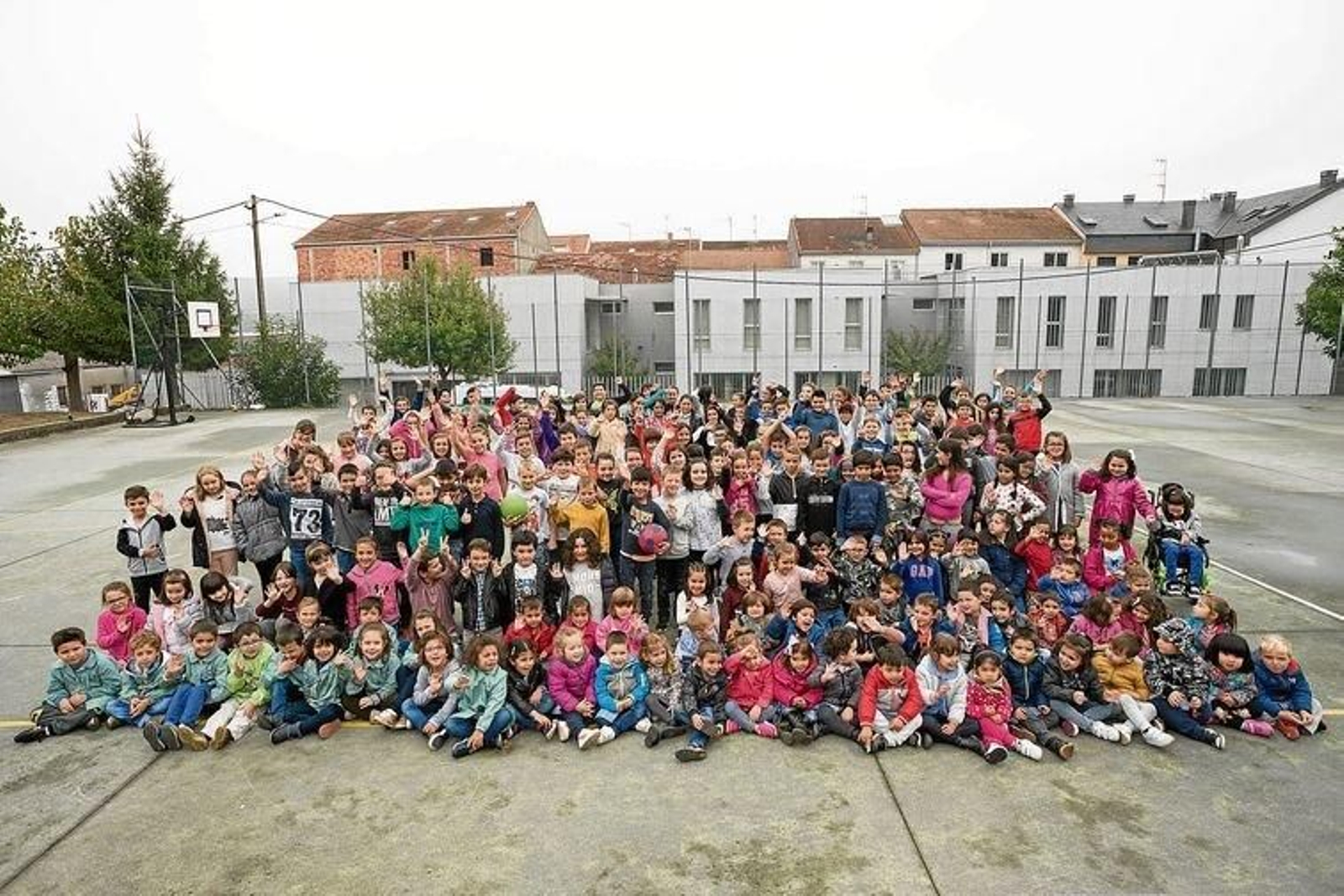 Os alumnos do CEIP Maceda.