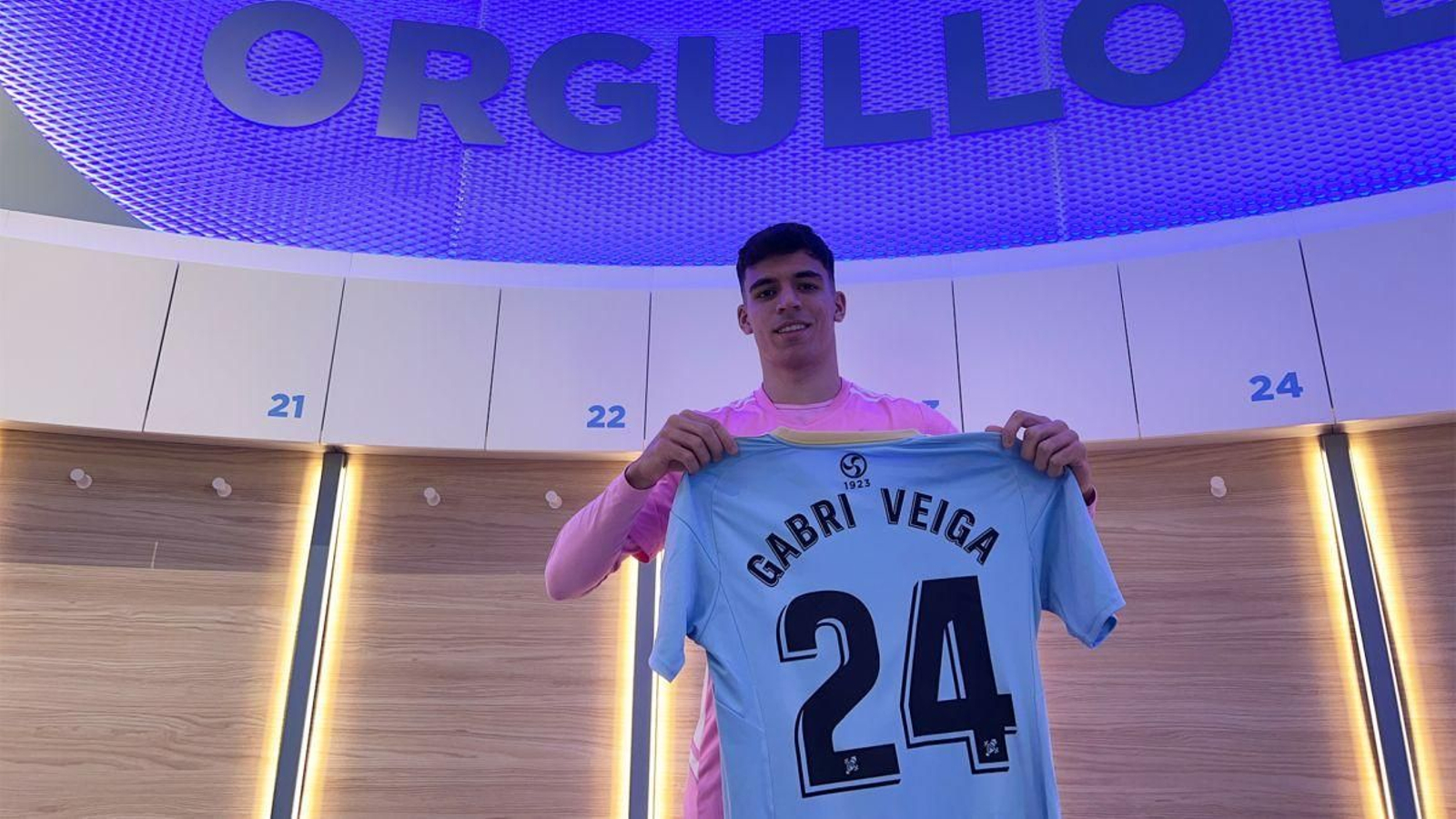 Gabri Veiga lucirá el dorsal 24 en lugar del 28 que llevaba hasta ahora en la camiseta.