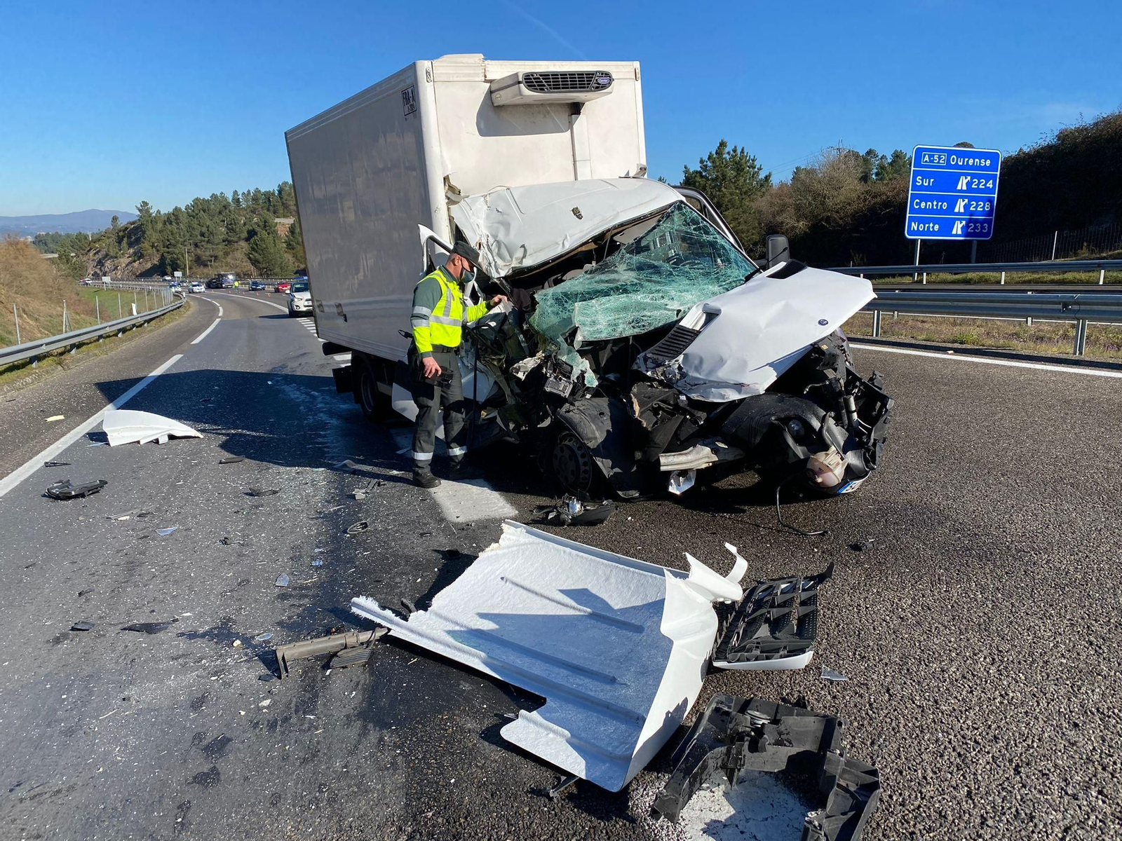 Imagen del aparatoso accidente.