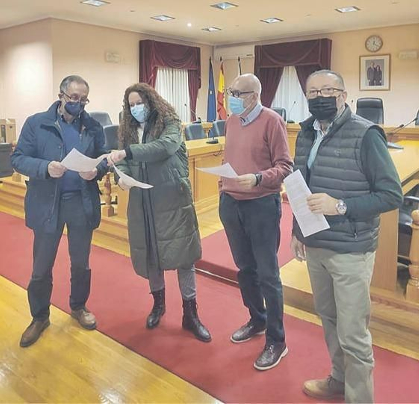 Pedro Fernández, Victoria Morenza, X. Carlos Valcárcel e José Manuel Garrido.