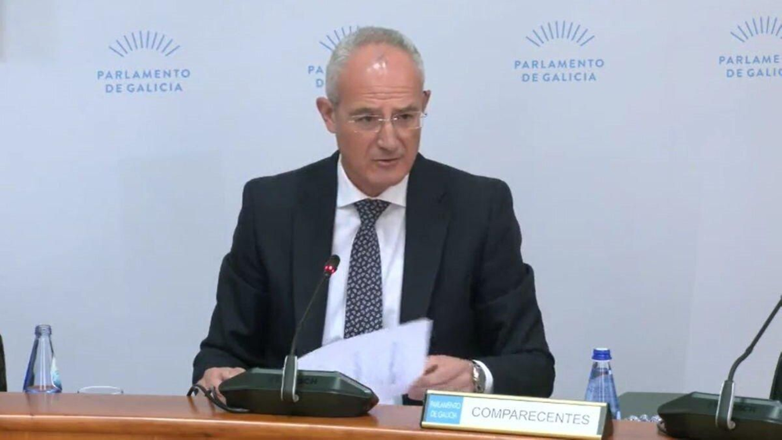 Alfredo Fernández Rancaño, representante de Garrigues, ayer en la comisión de investigación del Parlamento.