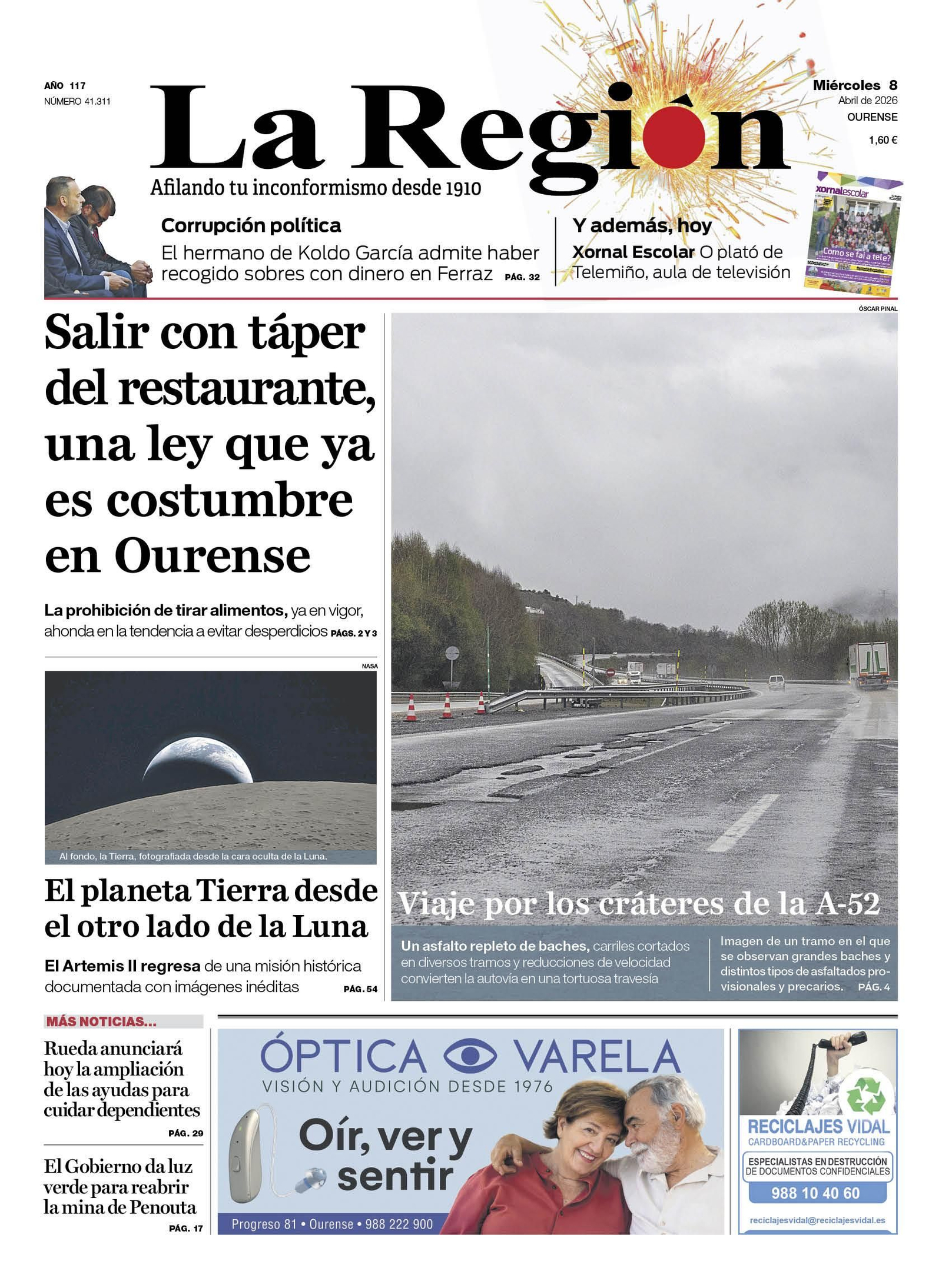 La portada de etse miércoles.