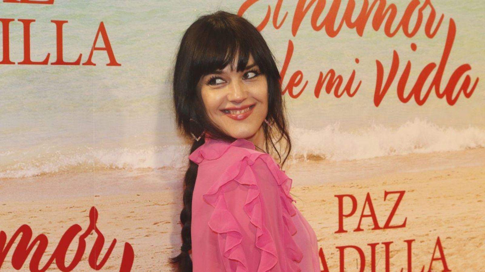Sara Vega en el photocall de “El humor de mi vida”.