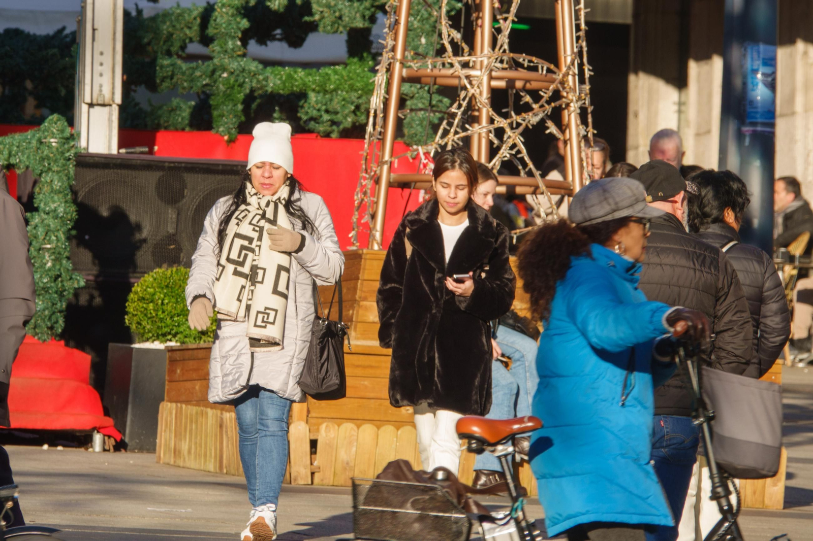 Ambiente navideño durante los primeros días de enero