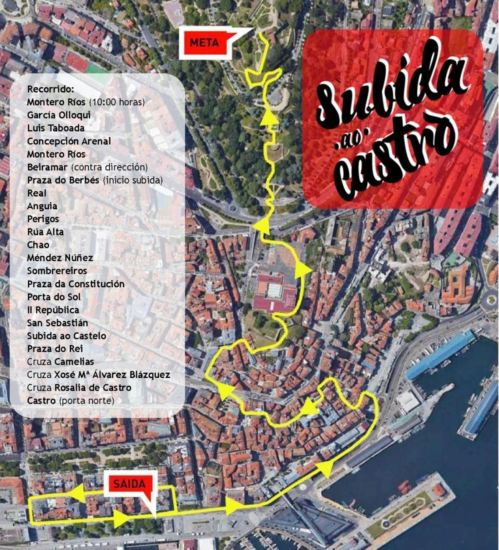La Subida ao Castro se disputa el próximo domingo con salida a las 10:00 en Montero Ríos.