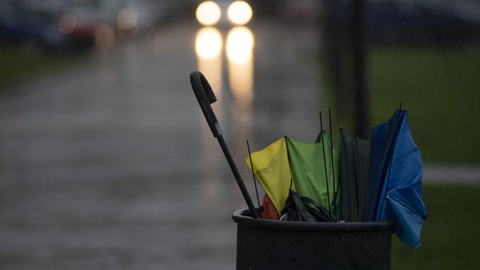 Lluvia en la ciudad de Ourense