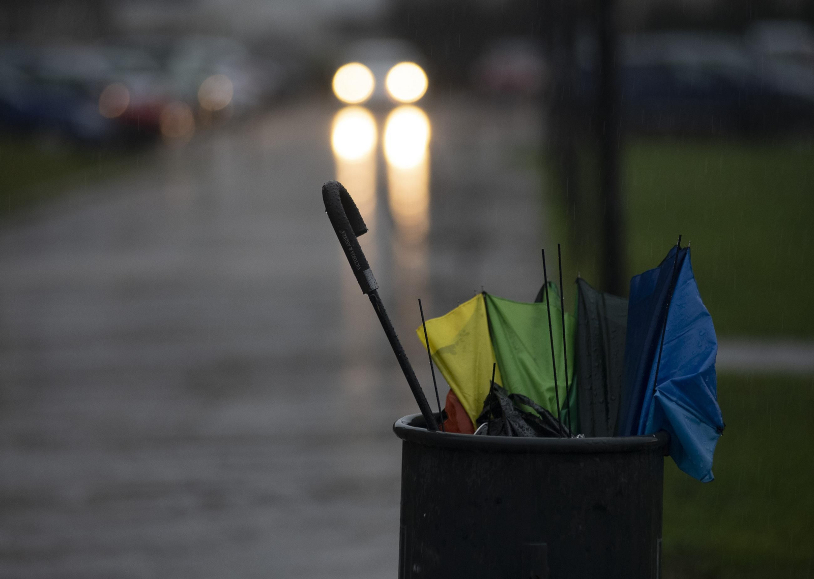 Lluvia en la ciudad de Ourense.
