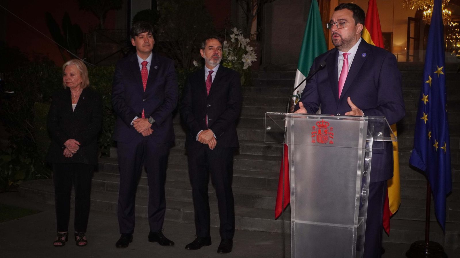 Adrián Barbón durante su intervención