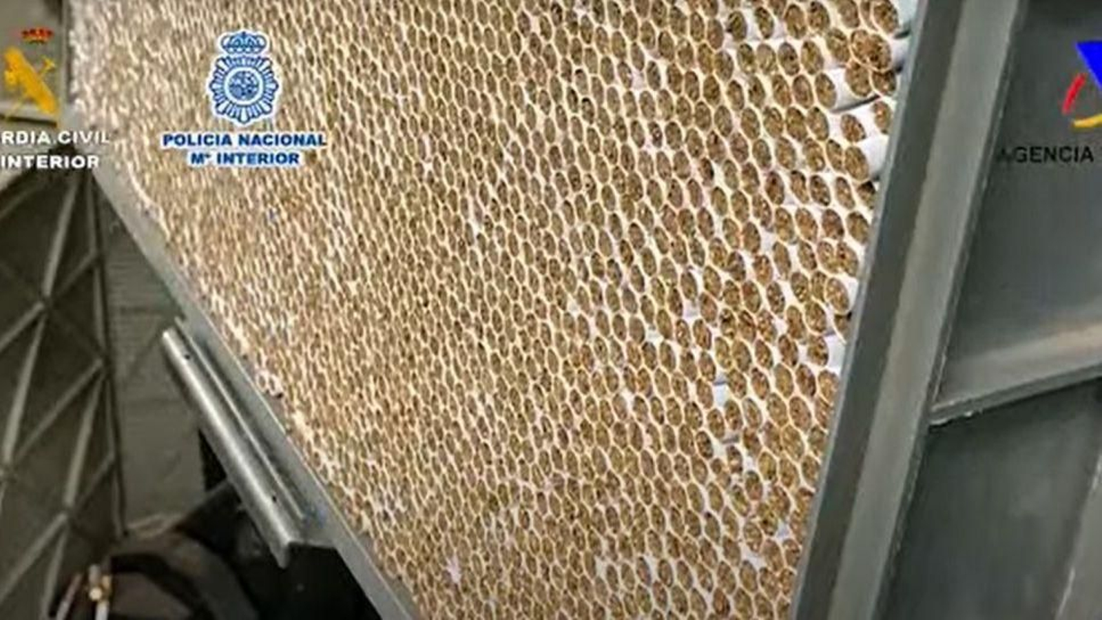 El tabaco clandestino incautado.