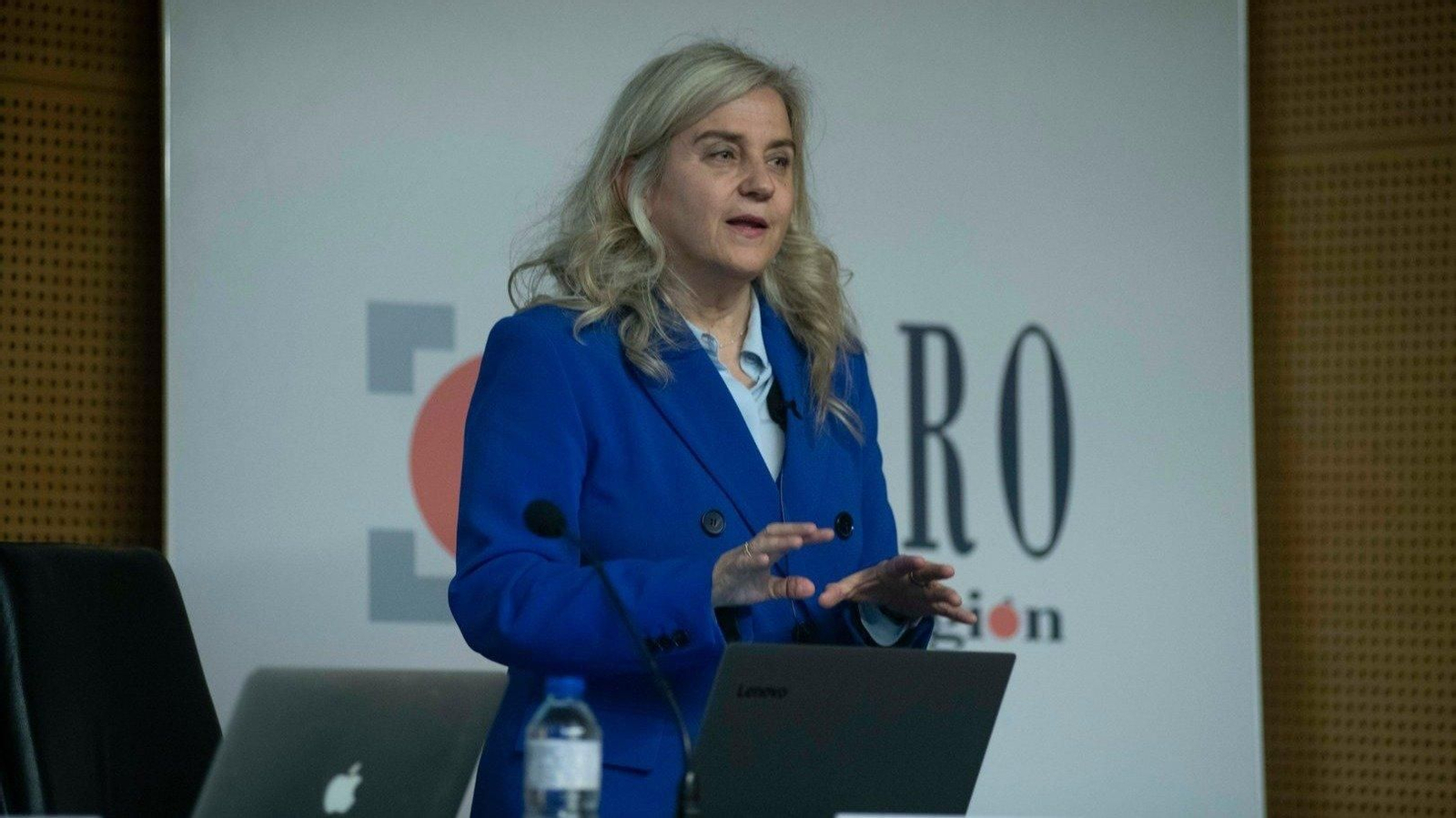 La ourensana María Blanco Prieto, durante un Foro La Región (Foto: Xesús Fariñas).