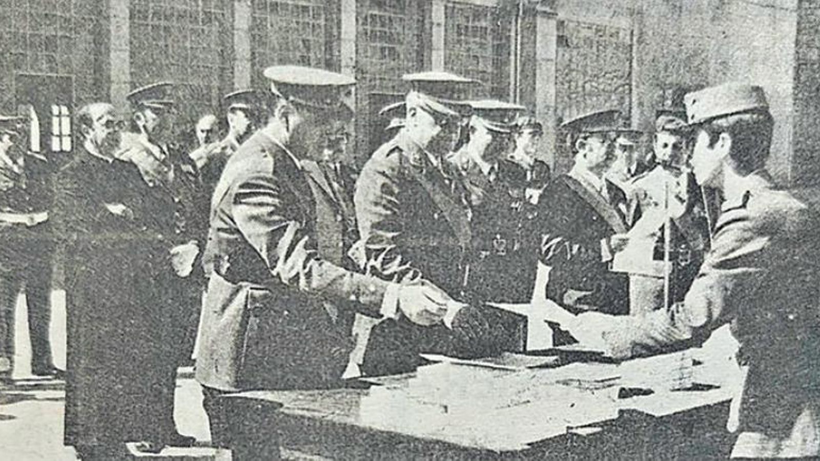 Un momento del acto de Despedida del soldado.