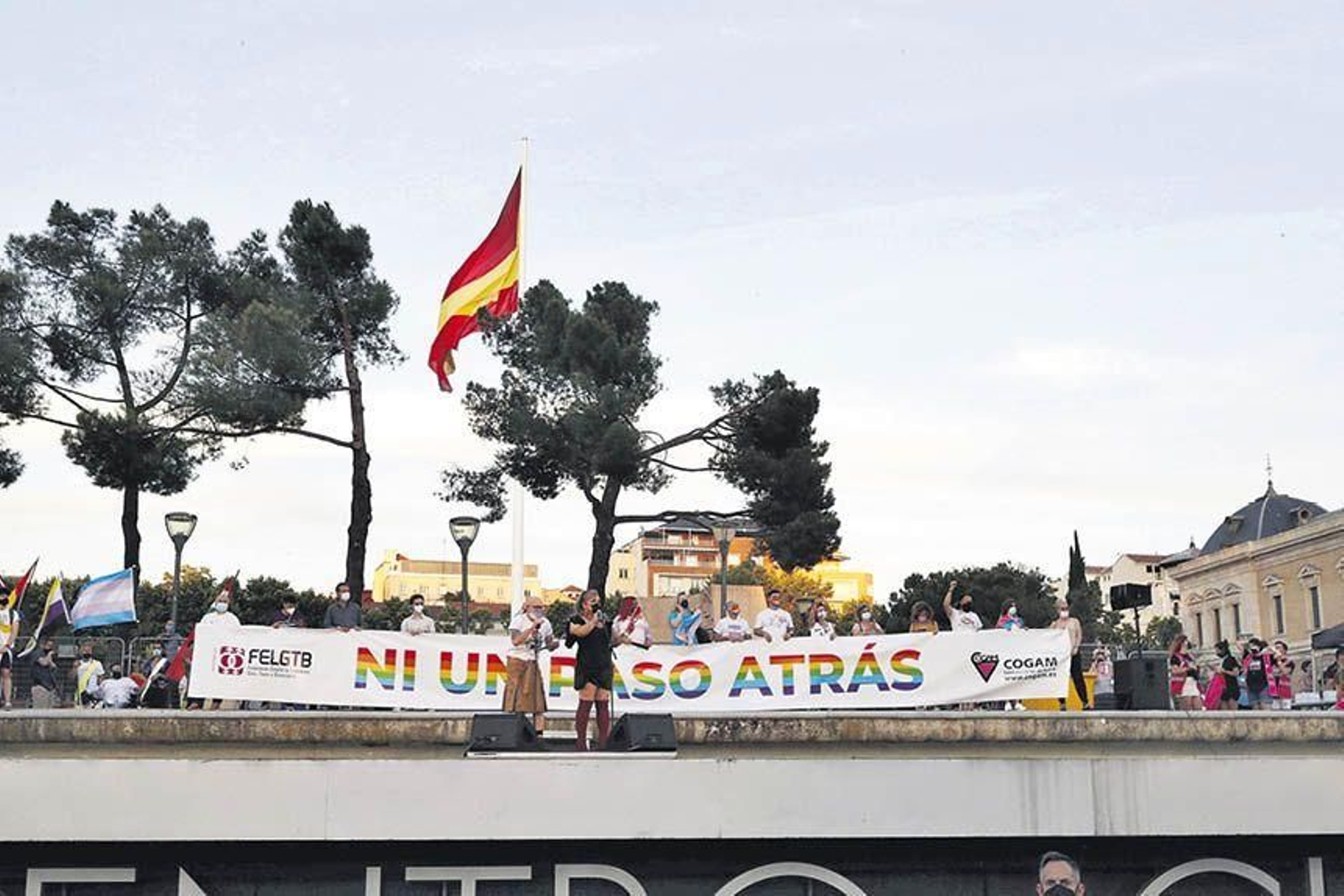 Cabecera de una de las manifestaciones del Orgullo.