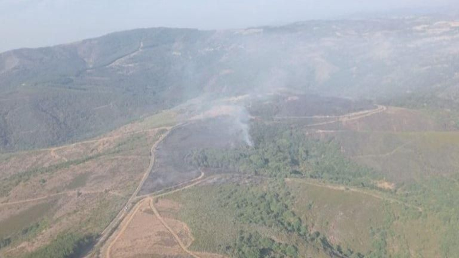 Imagen del incendio de La Tejera, en Zamora.