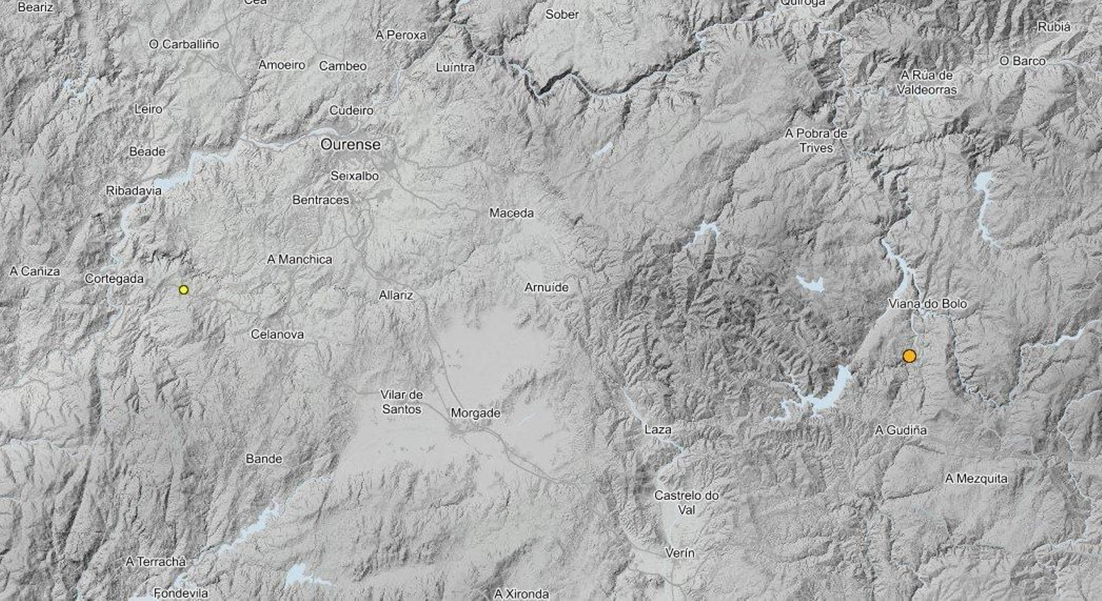 Dos terremotos en menos de 12 horas en Ourense.