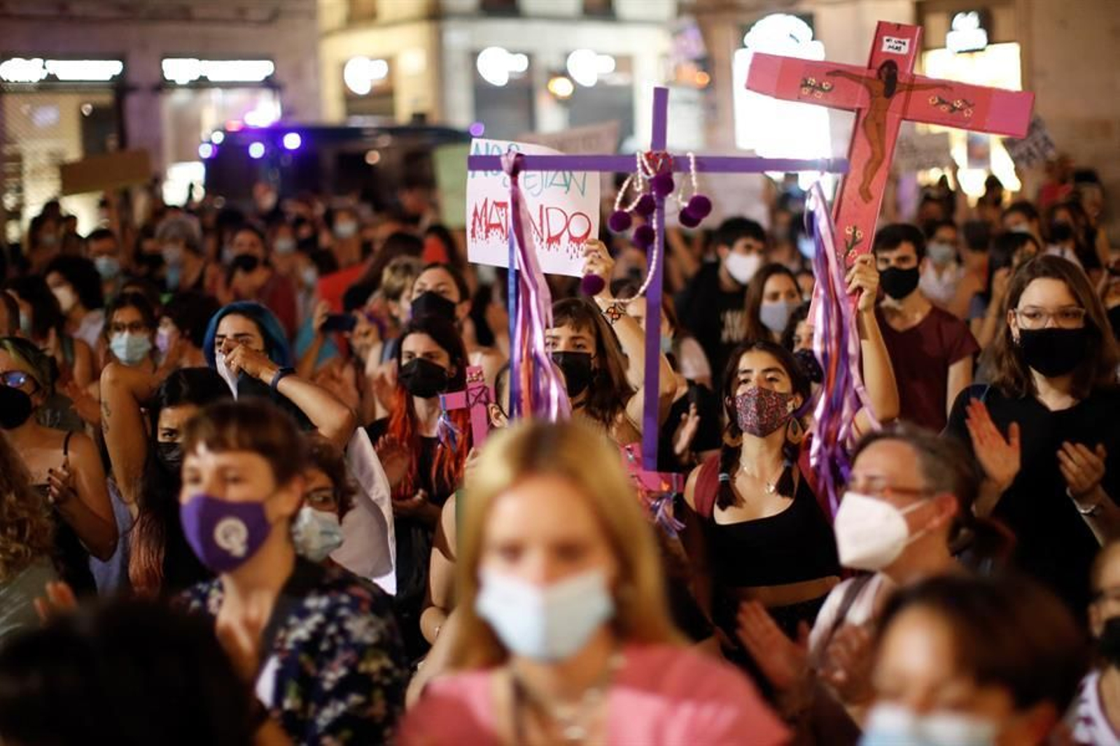 Movilización en Barcelona. // EFE
