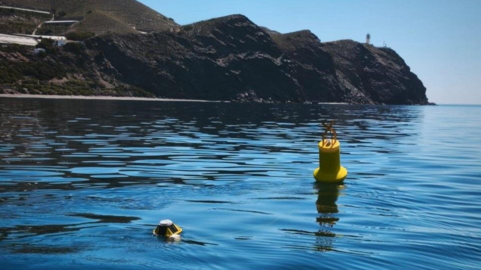 Una boya en el mar