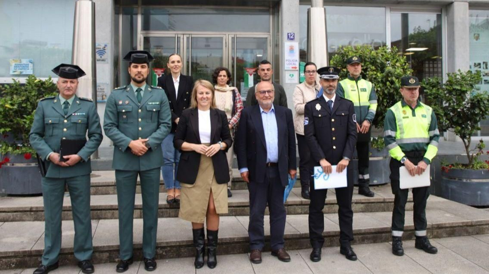 Guardia Civil, Concello, Subdelegación y Policía Local, participaron en la Junta Seguridad.