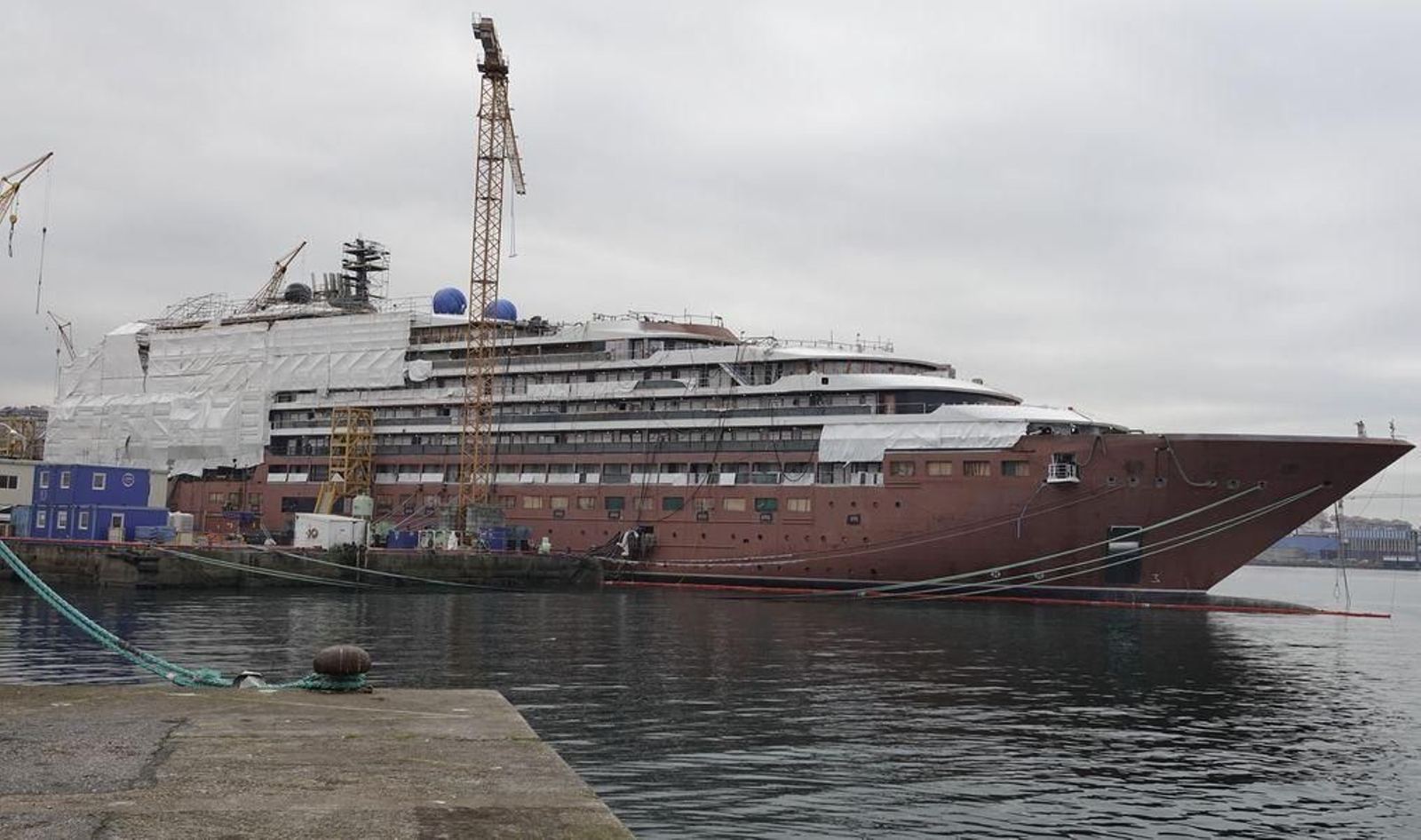 Los astilleros (en la foto, Barreras) están trabajando pero en mínimos.