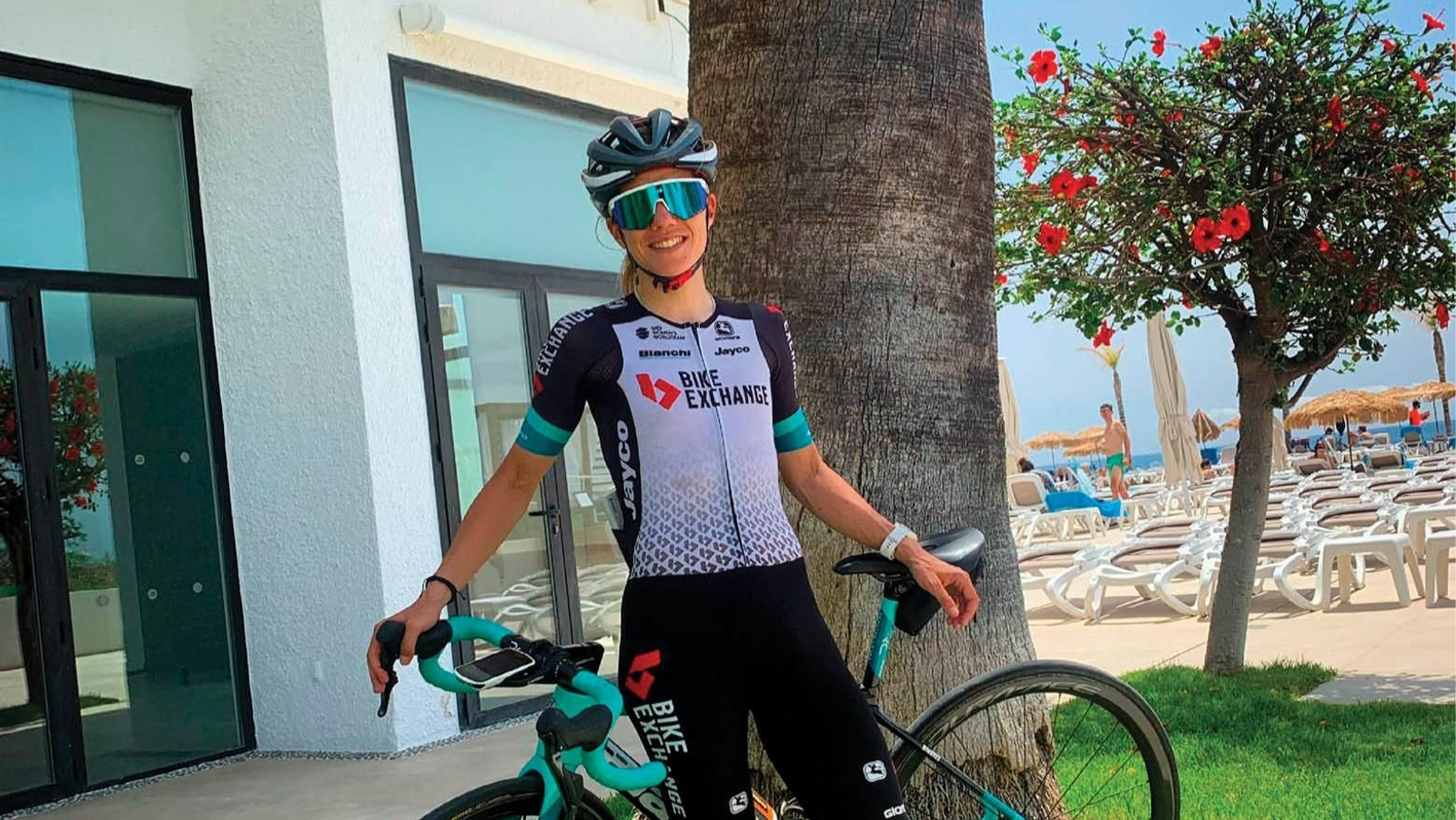 Ane Santesteban, antes de iniciar un entrenamiento.