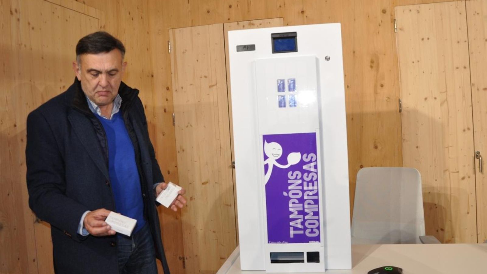 Uno de los dispensadores.