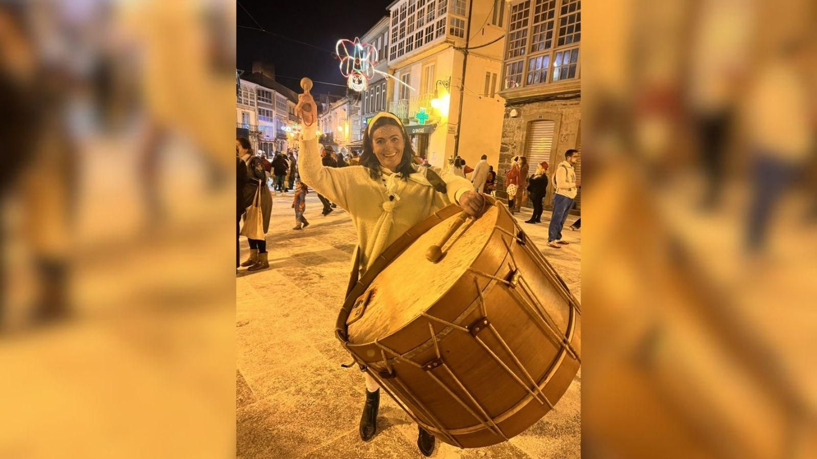Vecinos de Viana durante el Entroido.