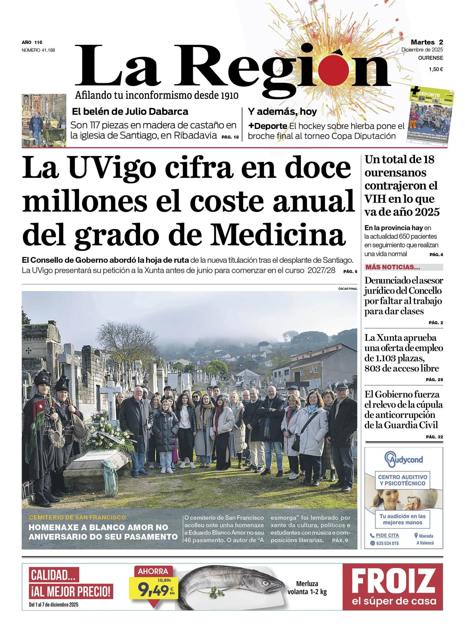 La portada de La Región