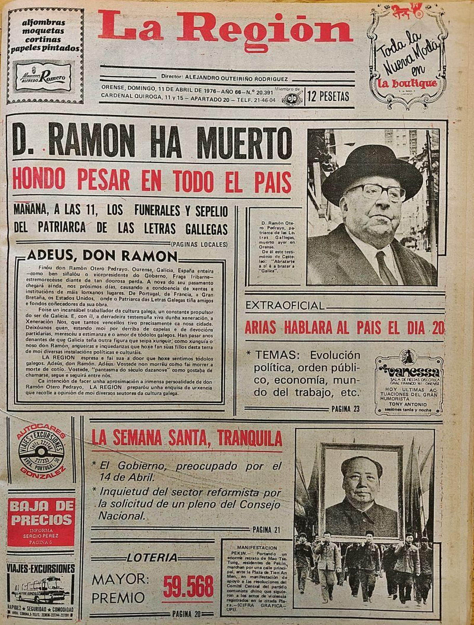 Primera página de 1976.