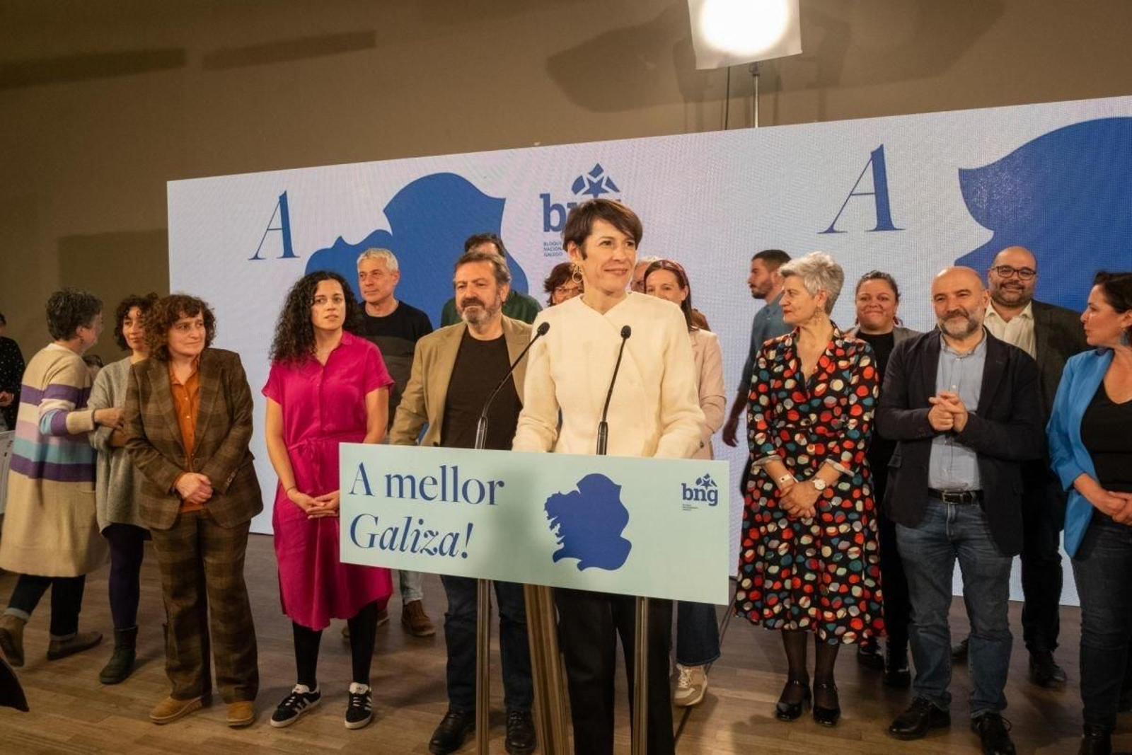 Ana Pontón, durante su valoración de los resultados.