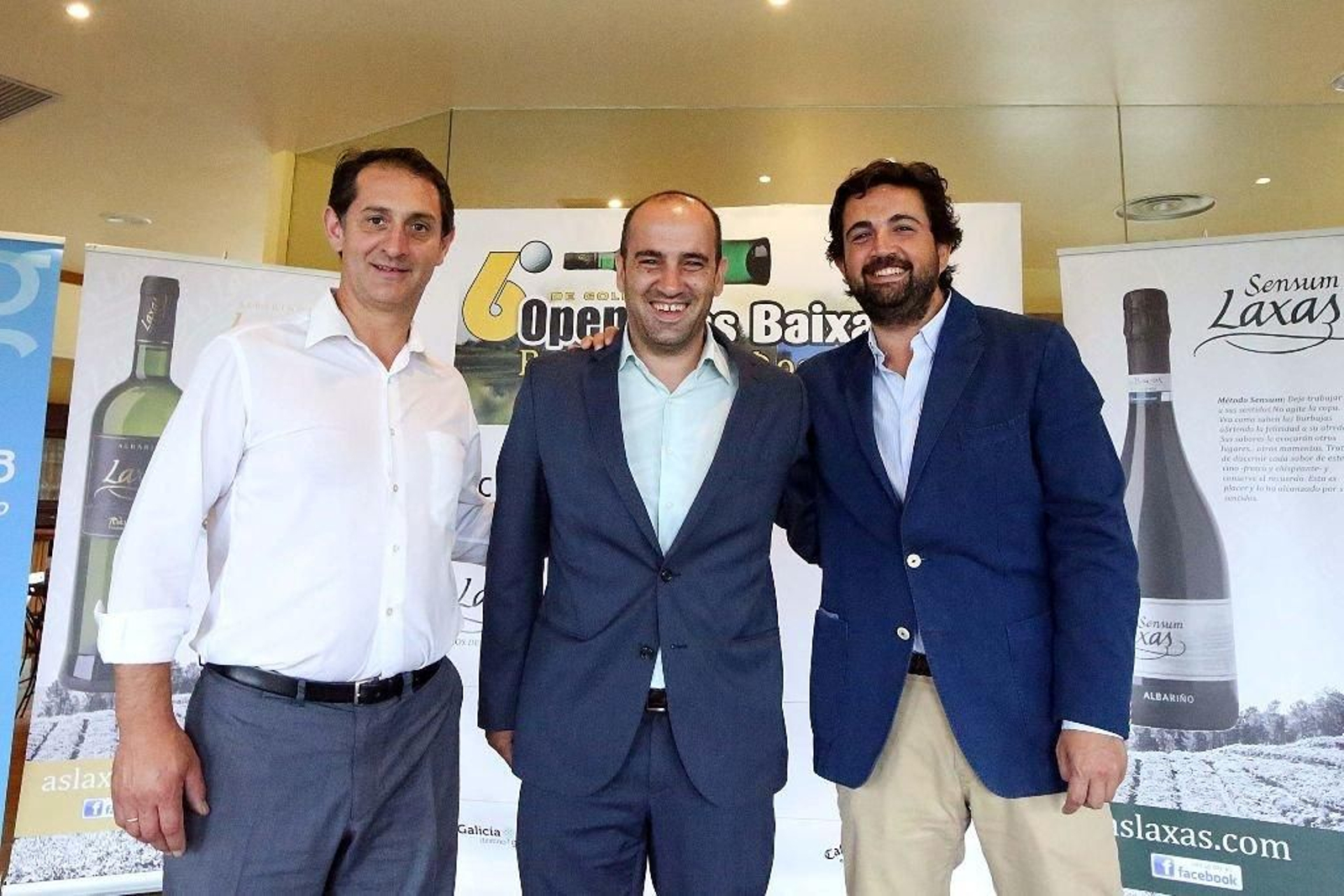 Organizadores y patrocinadores, José Simón, Ignacio de la Cuesta y Manuel González Alegre.