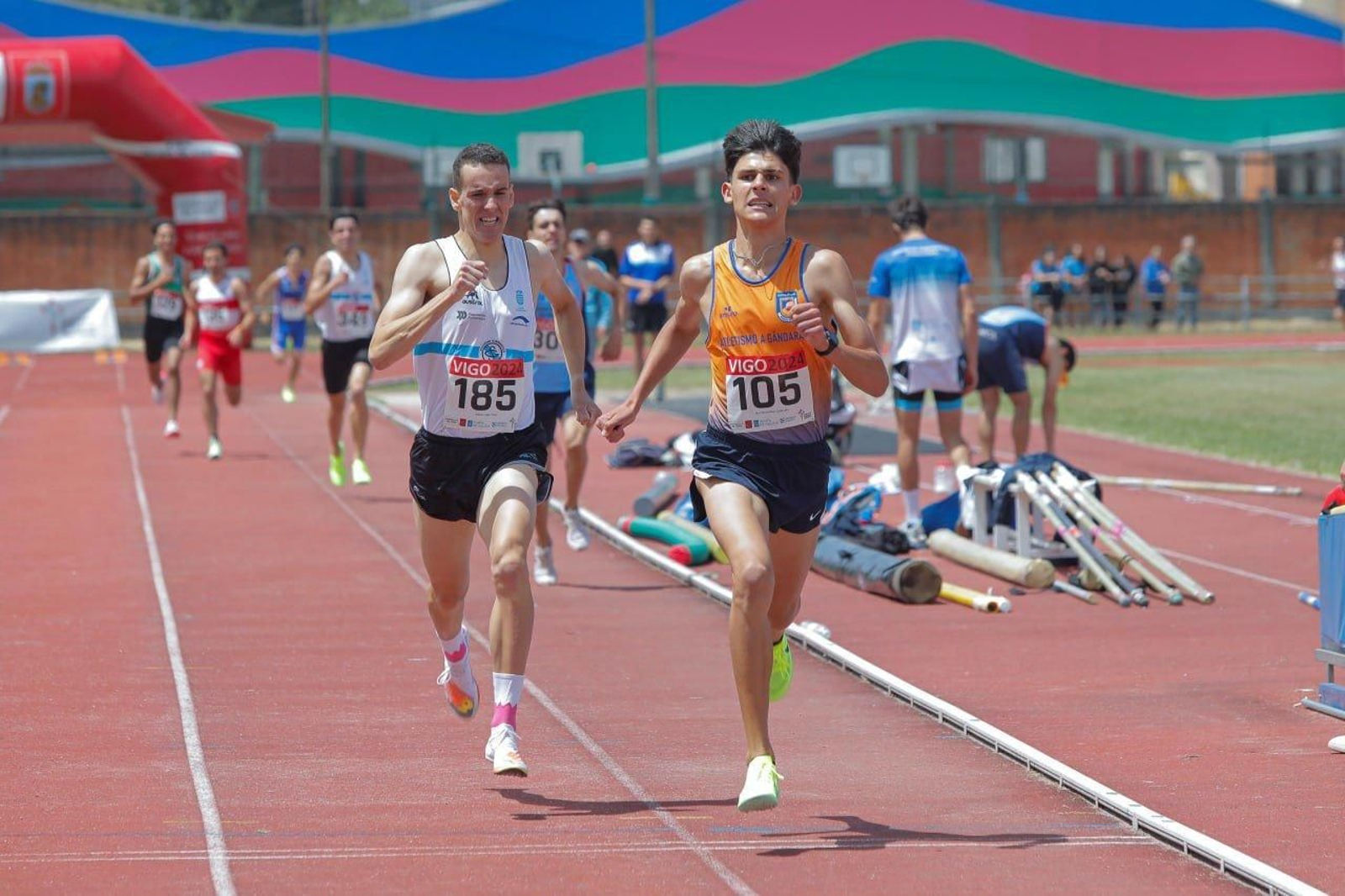 Campeonato Gallego de atletismo, en la pista de Balaídos.