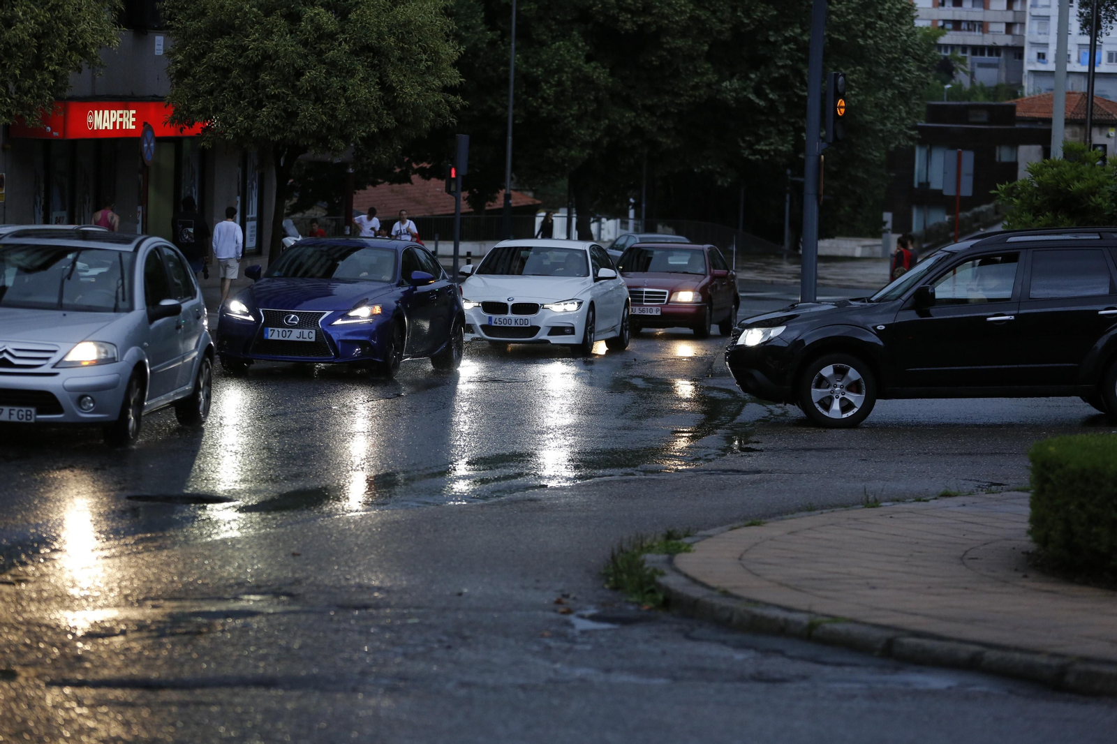 Lluvia y nubes en Ourense