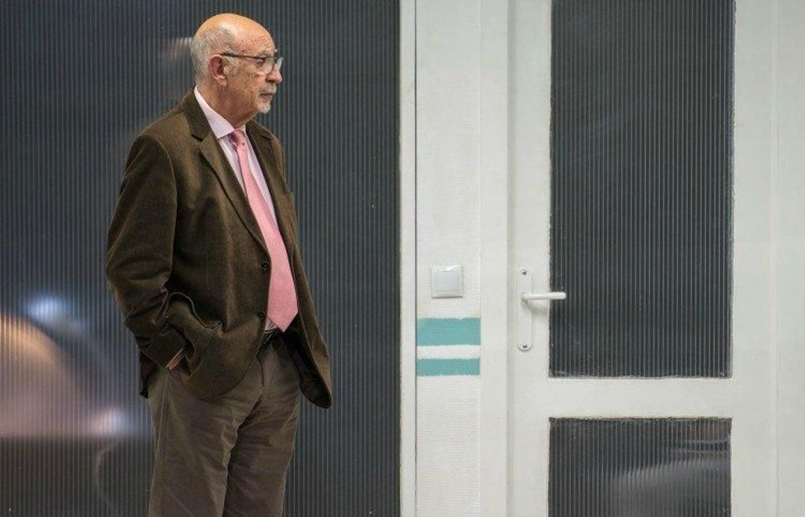 Ernesto Chao durante una obra teatral en Ourense.