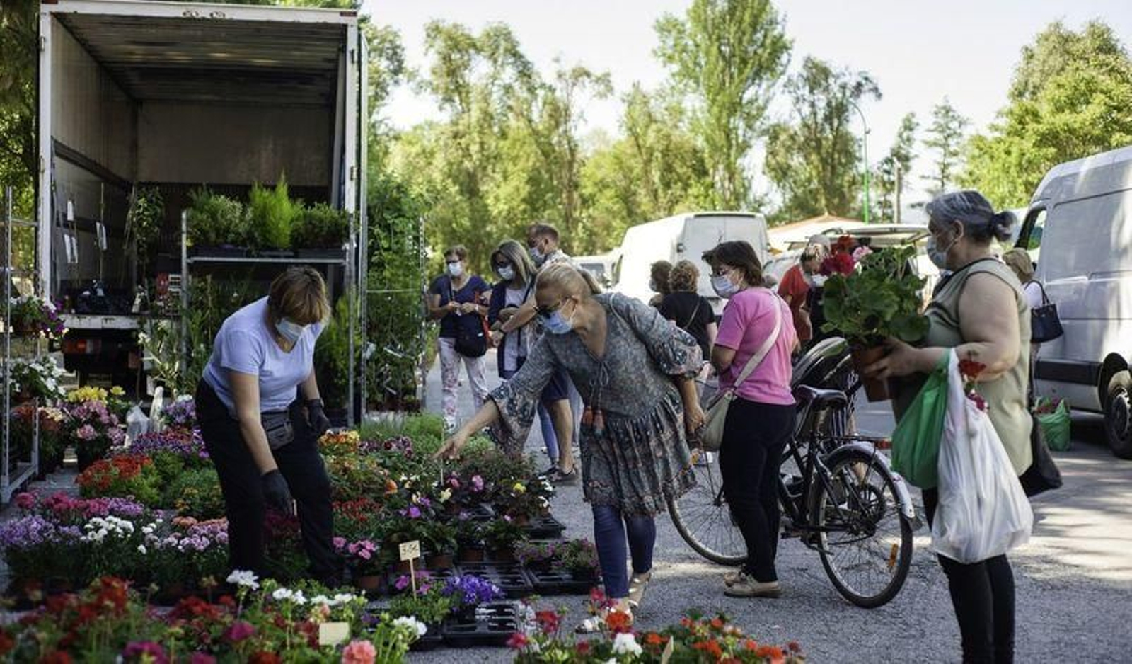 Una de las ferias celebradas en Xinzo durante la pandemia. (Foto: Martiño Pinal)