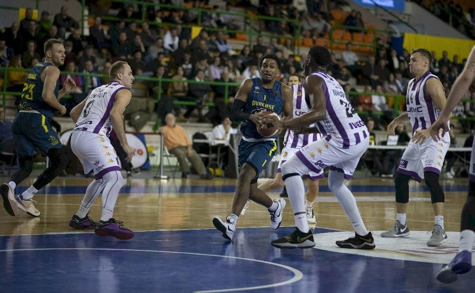 Ourense. 12/01/2024. Partido de baloncesto de Leb Oro entre o COB e o Valladolid con victoria final para os locais.
Foto: Xesús Fariñas