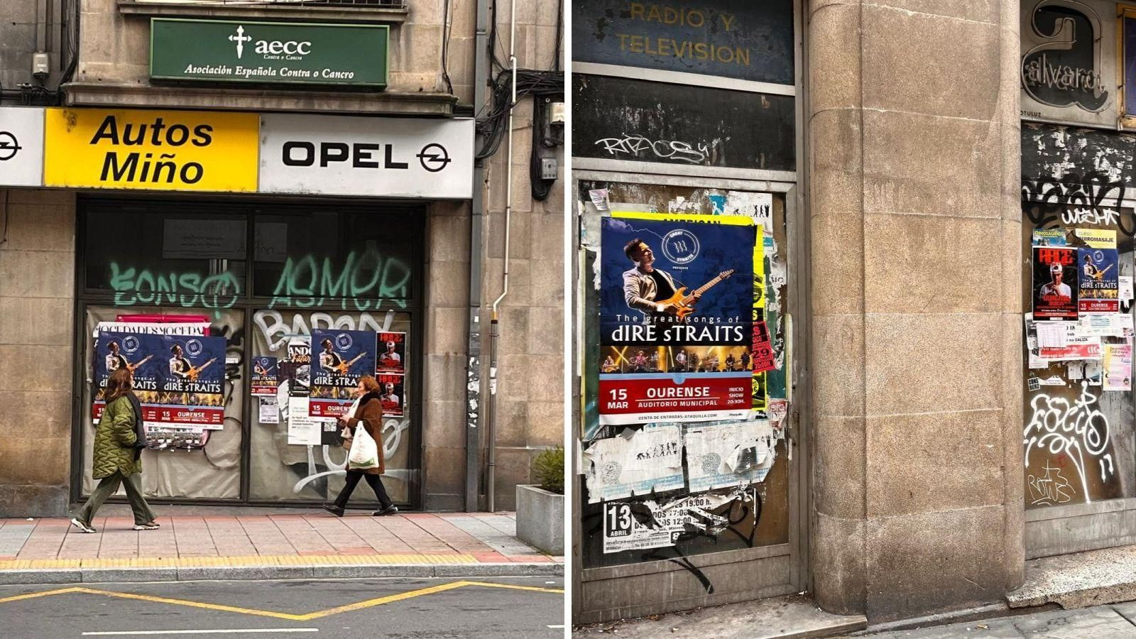 Pintadas en las calles de Ourense