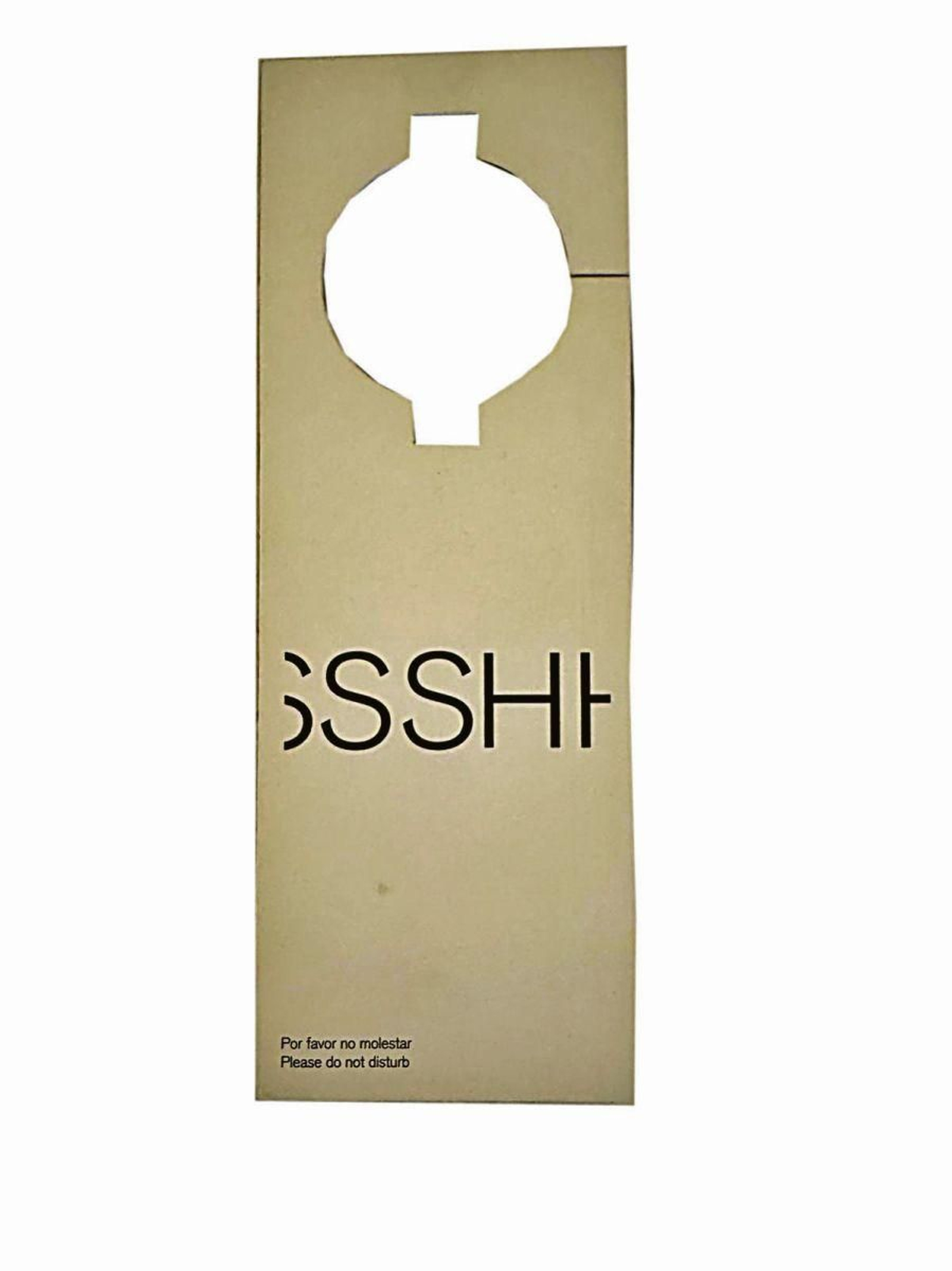 Minimalismo para pedir que no molesten.