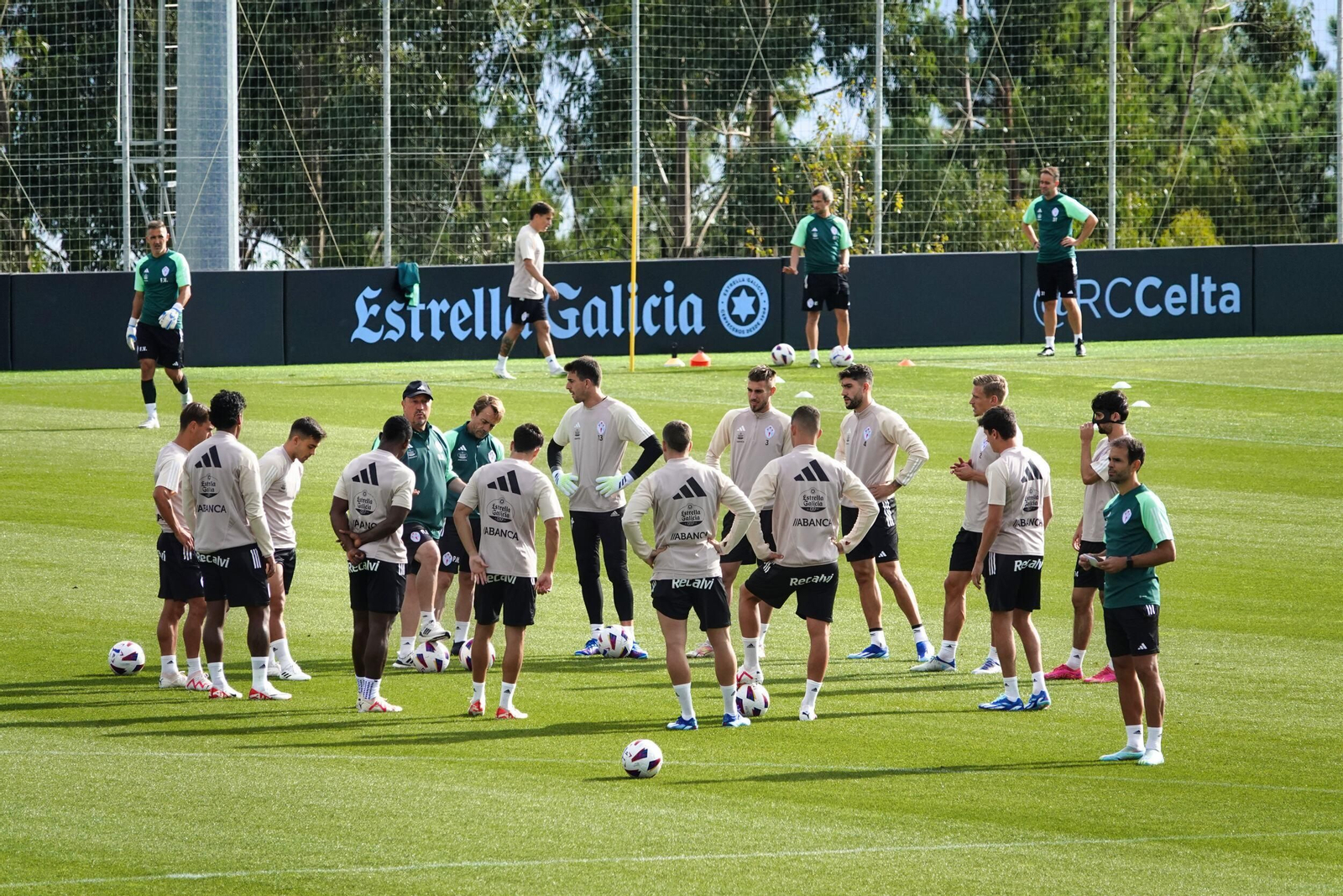 Entrenamiento del Celta en Mos.