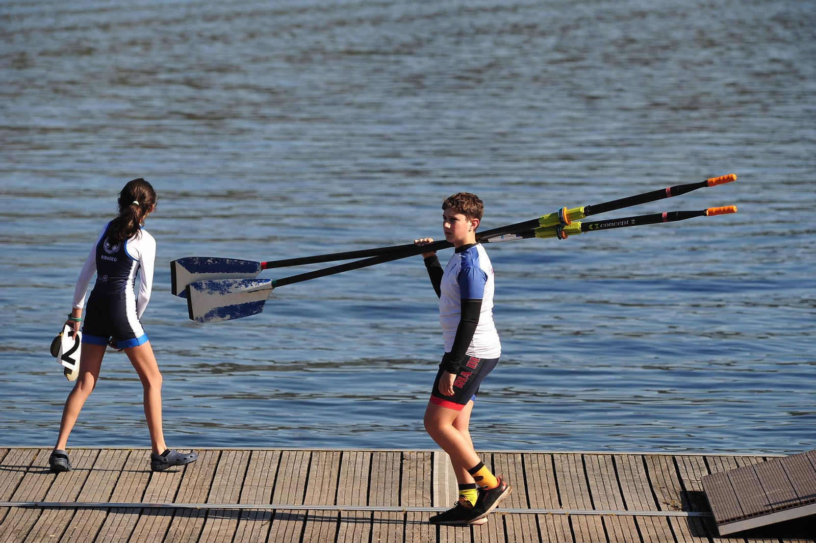 Galería | El Club Naútico Castrelo de Miño sede de la segunda jornada de la Liga Gallega de Remo