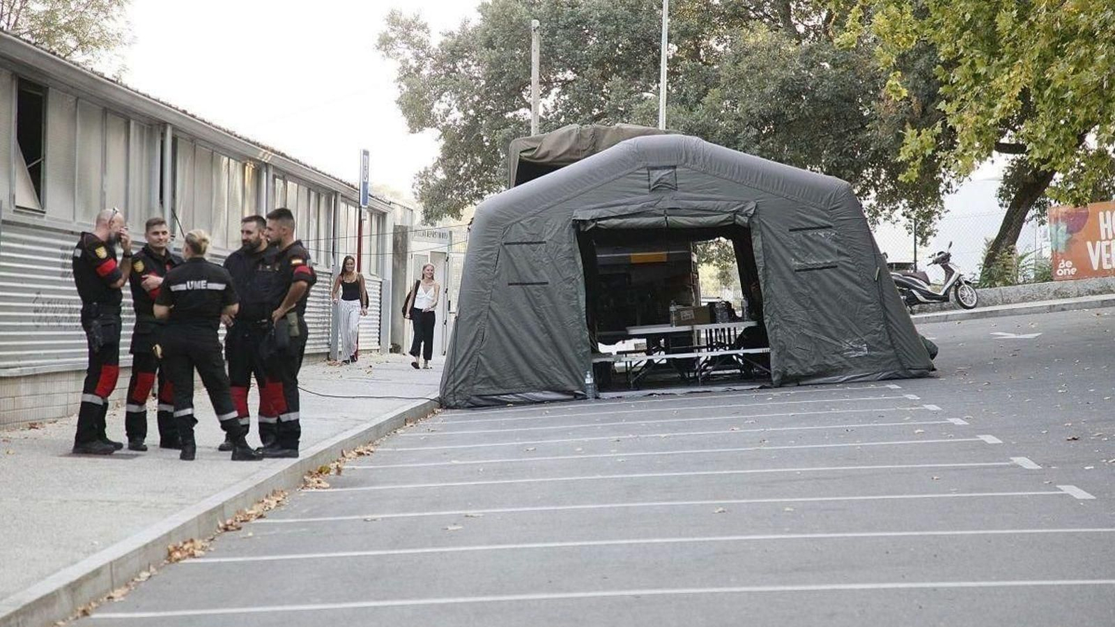 Base temporal de la UME en Ourense, este verano