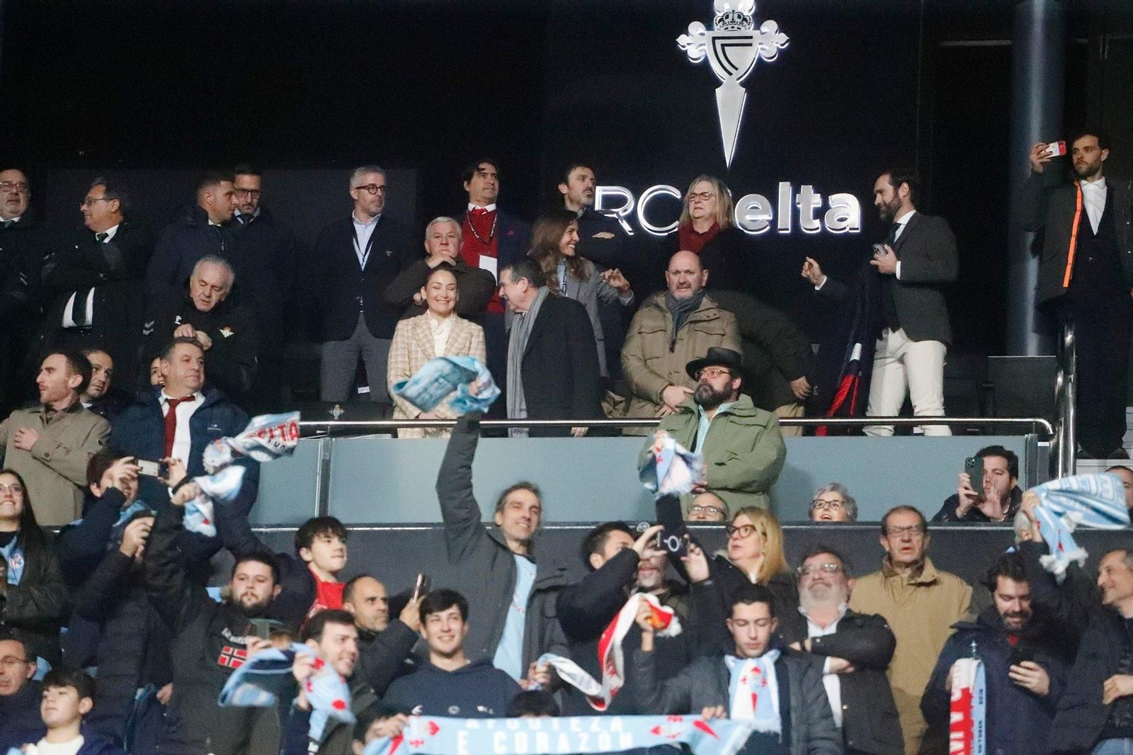 El palco de autoridades del Celta-Betis.
