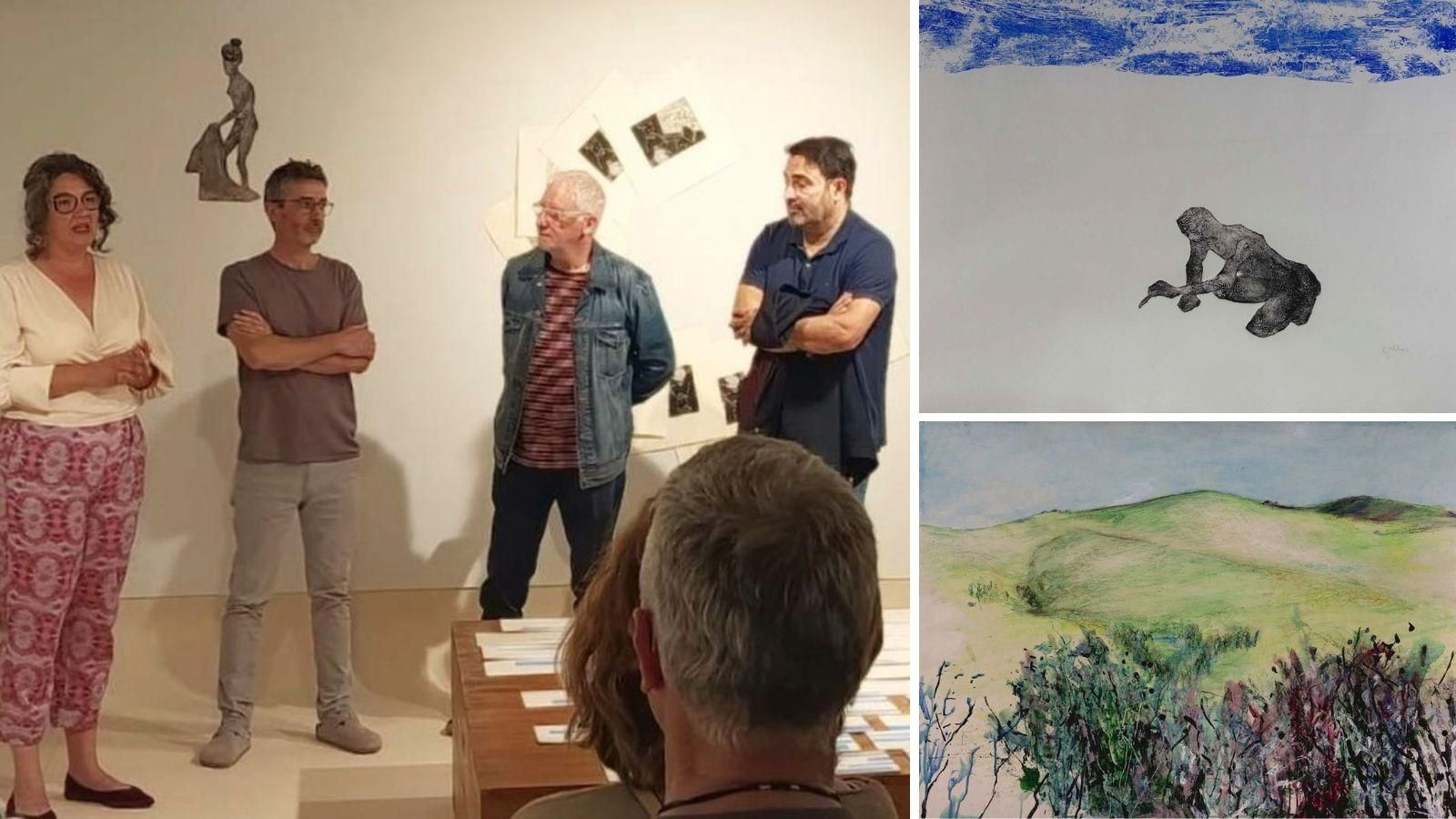 Un momento da inauguración, metáfora da creación artística y O Salgueiro.