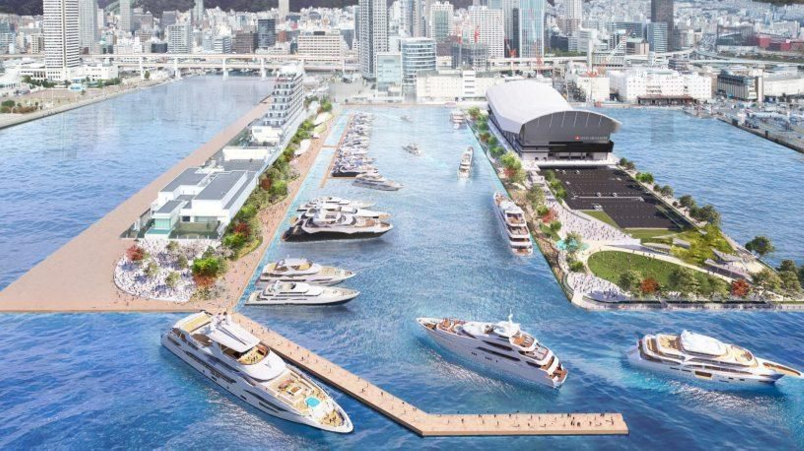 Render del nuevo puerto de Kobe
