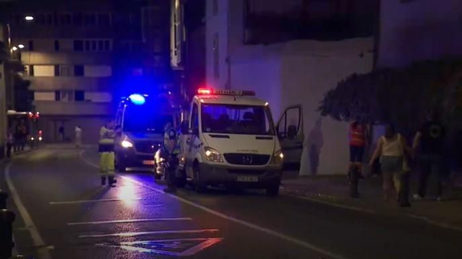 Accidente de tráfico en Santiago de Compostela.